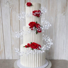 Load image into Gallery viewer, LED Spiral Cake Decor – Luxury Lighted Cake Styling for Wedding Cakes, Reusable Fairy Light Cake Wrap, Elegant Event Cake Decoration