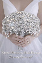 Load image into Gallery viewer, Wedding bouquet Crystal Rhinestone round posy Brides Bouquet Non Floral Keepsake Crystal wedding flowers