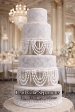 Load image into Gallery viewer, Pearl Cake Separators Pearl Wedding Cake Separator Stand, Floating Acrylic Cake Stand, Vintage Pearl Wedding Cake, Luxury Cake Spacer Stand