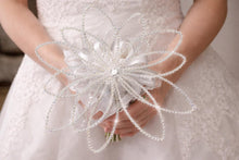 Load image into Gallery viewer, Crystal bouquet, Wedding bridal bouquet, Brides flower petal bouquet, bling bouquet by Crystal wedding uk
