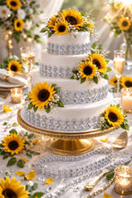 Load image into Gallery viewer, Flower Cake Ribbon Trim 30mm Rhinestone Effect Wedding Cake Banding Luxury Cake Border Birthday & Celebration Cake Decor- 19 COLOR OPTIONS