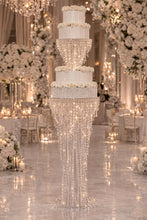 Load image into Gallery viewer, Wedding Cake Table & Riser Set of 2 Crystal cake LED display set