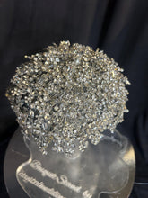Load image into Gallery viewer, Wedding bouquet Crystal Rhinestone round posy Brides Bouquet Non Floral Keepsake Crystal wedding flowers
