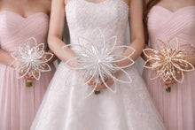 Load image into Gallery viewer, Crystal bouquet, Wedding bridal bouquet, Brides flower petal bouquet, bling bouquet by Crystal wedding uk