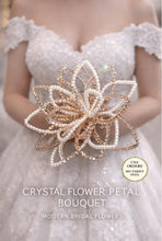 Load image into Gallery viewer, Crystal bouquet, Wedding bridal bouquet, Brides flower petal bouquet, bling bouquet by Crystal wedding uk
