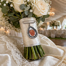 Load image into Gallery viewer, Personalized Photo Bouquet Charm . Bridal Keepsake Brooch Memorial Gift Memory photo locket [Silver Locket for Photo[keep sake Jewelry [ Mot