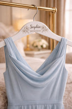 Load image into Gallery viewer, Personalised Hangers/Engraved Hangers Bride & Bridesmaid/Wedding Gift/Personalized Bridal Dress Hanger/Wedding Hanger- Any FLOWERS engraved