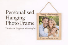Load image into Gallery viewer, Personalized Photo frame Engraved Rustic Wedding Gift, Anniversary picture frame gift , Couples photo memory picture Mr& Mrs photo gift