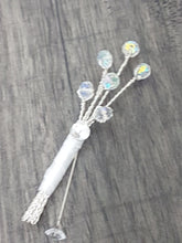 Load image into Gallery viewer, Groom Boutonniere, crystal wire buttonhole Wedding Buttonhole Pin. Wedding Boutonnière by Crystal wedding uk