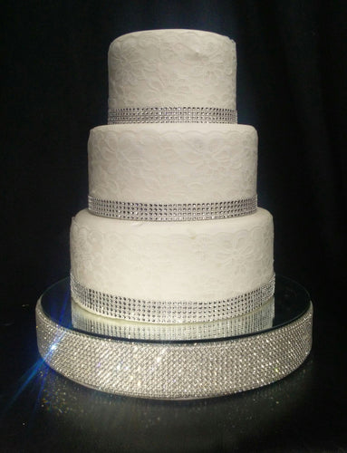 Rhinestone cake stand, Diamante cake platform, cake plateau rose gold, pearl,silver + more colours by Crystal wedding uk
