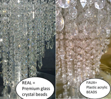 Load image into Gallery viewer, Cake stand Chandelier cake stand [ crystal cake stand [ wedding cake stand + LED lights by Crystal wedding uk
