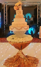 Load image into Gallery viewer, Cake stand wedding Chandelier crystal Cake Stand Set 8" &amp; 12" tall cake Display with LED
