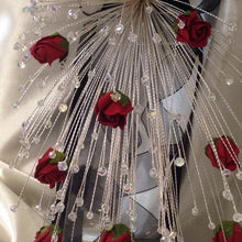 Load image into Gallery viewer, Rose fall Crystal cascade bouquet Wedding bridal flowers by Crystal wedding uk
