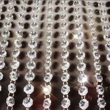 Load image into Gallery viewer, Wedding ACRYLIC Crystal Garland Centerpiece Decoration Reception crystal beads Decor GOLD or SILVER by Crystal wedding uk
