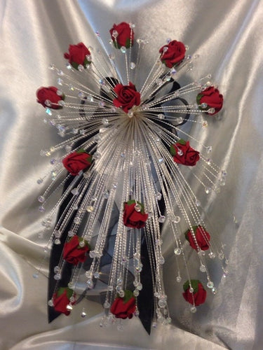 Rose fall Crystal cascade bouquet Wedding bridal flowers by Crystal wedding uk