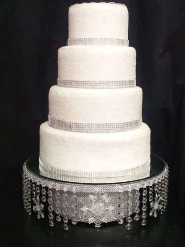 Snowflake WEDDING Cake Stand Diamante cake stand for a Winter wedding by Crystal wedding uk