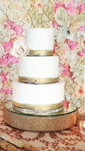 Load image into Gallery viewer, Rhinestone cake stand, Diamante cake platform, cake plateau rose gold, pearl,silver + more colours by Crystal wedding uk
