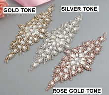 Load image into Gallery viewer, Blush feather fan bouquet cascade, pink Great Gatsby wedding style 1920&#39;s - any colour as custom made by Crystal wedding uk
