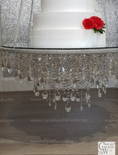Load image into Gallery viewer, Crystal Cake Chandelier: Mirror Top Swing Platform with Remote LED
