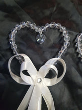 Load image into Gallery viewer, Crystal heart flower girl wand 1pc made to order by crystal wedding Uk
