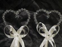 Load image into Gallery viewer, Crystal heart flower girl wand
