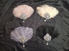 Load image into Gallery viewer, Feather wrist corsage,The Great Gatsby 1920&#39;s feather rhinestone brooch.
