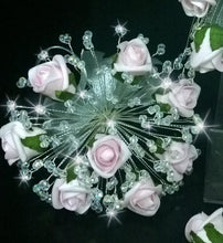 Load image into Gallery viewer, Rose fall Crystal cascade bouquet Wedding bridal flowers by Crystal wedding uk
