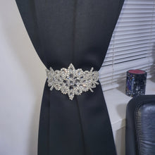 Load image into Gallery viewer, Crystal Tie Backs Curtains hold backs, magnetic holder by Crystal wedding uk
