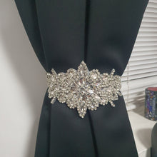Load image into Gallery viewer, Crystal Tie Backs Curtains hold backs, magnetic holders pair . by Crystal wedding uk

