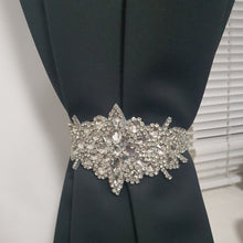 Load image into Gallery viewer, Crystal Tie Backs Curtains hold backs, magnetic holders pair . by Crystal wedding uk
