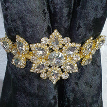 Load image into Gallery viewer, Crystal Tie Backs, Slim Curtains hold backs, magnetic holder . Custom made to order by Crystal wedding uk
