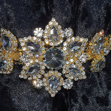 Load image into Gallery viewer, Crystal Tie Backs, Slim Curtains hold backs, magnetic holder . Custom made to order by Crystal wedding uk
