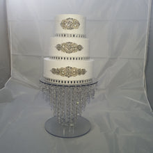 Load image into Gallery viewer, Cake stand wedding Chandelier crystal Cake Stand Set 8" &amp; 12" tall cake Display with LED
