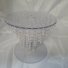 Load image into Gallery viewer, Cake stand wedding Chandelier crystal Cake Stand Set 8" &amp; 12" tall cake Display with LED
