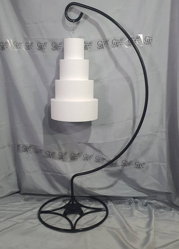 CAKE HANGER stand plus acrylic cake plate kit, Suspended cake by Crystal wedding uk