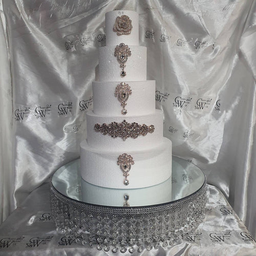 Crystal wedding cake stand - crystal effect finish by Crystal wedding uk