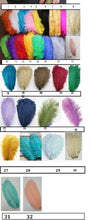 Load image into Gallery viewer, Ostrich feather Fan, Teal smalll Bridesmaid wedding fan- ANY COLOUR by Crystal wedding uk
