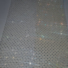 Load image into Gallery viewer, Diamante &amp; Pearl Ribbon Banding Rhinestone Wedding Cake Decoration, Invitations (1 Yard)
