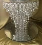 Load image into Gallery viewer, Chandelier Cake Stand 12″ LED Lights – Crystal Wedding Cake Display Stand – Luxury Acrylic &amp; Lights Cake Holder
