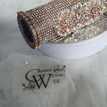 Load image into Gallery viewer, Bling rhinestone Wedding Bouquet Holder: Crystal Diamante jewel handle
