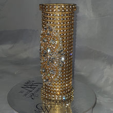 Load image into Gallery viewer, Bling Bouquet Holder, rhinestone crystal Diamonte holder, Rhinestone &amp; pearl Wedding Bouquet Holder , Glam Bling Bouquet Holders
