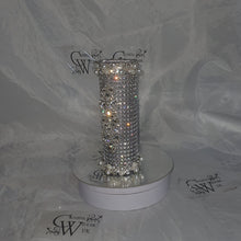 Load image into Gallery viewer, Bling Bouquet Holder, rhinestone crystal Diamonte holder, Rhinestone &amp; pearl Wedding Bouquet Holder , Glam Bling Bouquet Holders
