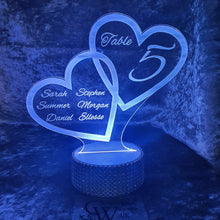 Load image into Gallery viewer, Acrylic Light Up table number Centerpieces, Personalized Quincinera, Birthday, Bar/Bat Mitzvah, Weddings, Graduation by Crystal Wedding UK
