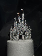 Load image into Gallery viewer, Castle Cake topper - Swarovski crystal elements - FAIRYTALE CASTLE design, Cake decoration by Crystal wedding uk
