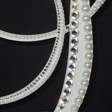 Load image into Gallery viewer, Crystal &amp; Pearl mix Letter 6&quot; monogram lnitial, LARGE rhinestone , cake topper jewel letters decorations.
