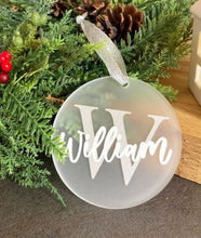 Load image into Gallery viewer, acrylic personalised name  Christmas bauble.

