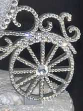 Load image into Gallery viewer, Crystal Carriage Cake topper - Swarovski crystal elements carriage, fairytale Princess carriage , birthday Cake decor by Crystal Wedding UK
