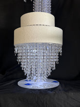 Load image into Gallery viewer, Crystal Chandelier Cake Stand Set: LED Wedding Display (6/8/12 Inch)
