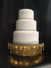 Load image into Gallery viewer, Faux crystal Wedding cake stand Teardrop design+ LED lights - round or square all sizes by Crystal wedding uk
