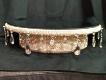 Load image into Gallery viewer, Wedding cake stand, glass Crystal rhinestone, droplet design+ LED lights, round or square all sizes. by Crystal wedding uk
